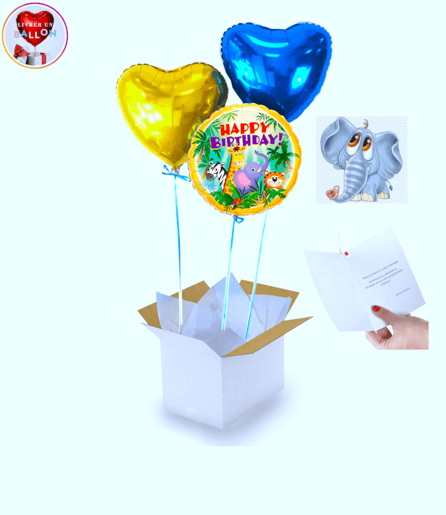 Image 1 Bouquet de Ballons Happy birthday Safary By Livrer un Ballon