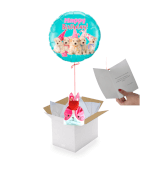 Vignette 1 Ballon Happy Birthday Chiots+ballotin Big fraise Tagada