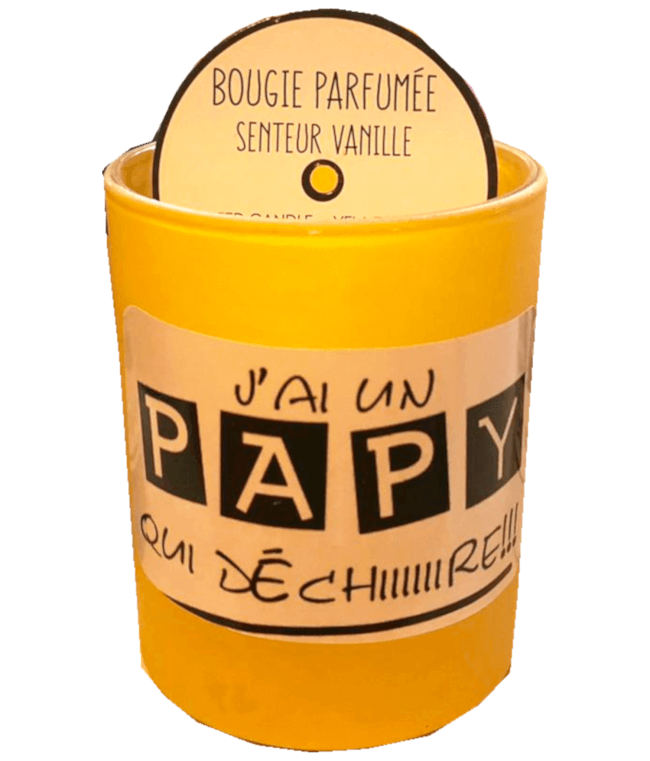 Image 2 Ballon Etoile Dorée+Bougie "J'ai un Papy qui déchiiiire!!!"