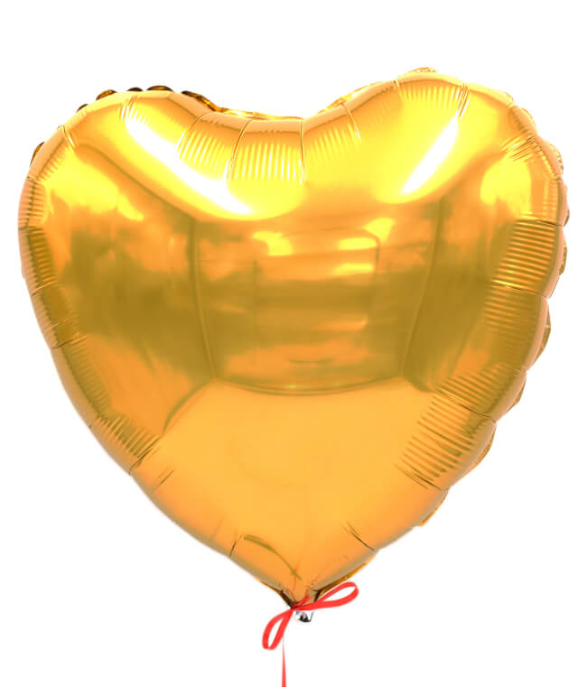 Image 2 Ballon Coeur Or