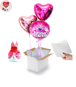 Vignette 1 Bouquet de Ballons Happy Birthday Princess+Ballotin de Big Frais Tagada
