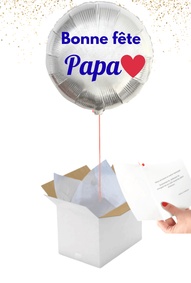 Image 1 Ballon « Bonne Fête Papa » Gonflé à l’Hélium
