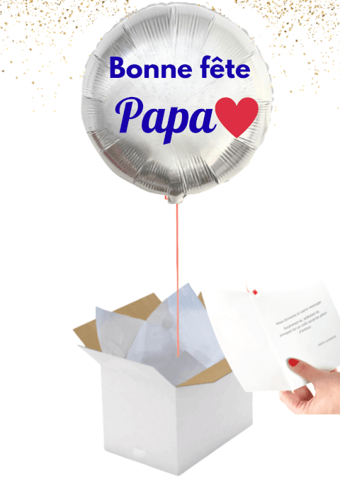 Ballon « Bonne Fête Papa » Gonflé à l’Hélium