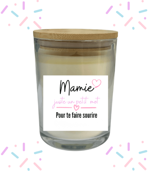 Bougie Parfumée « Mamie, juste un petit mot pour te faire sourire »