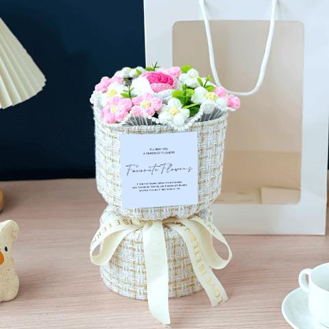 Bouquet de Fleurs au Crochet Fait Main 