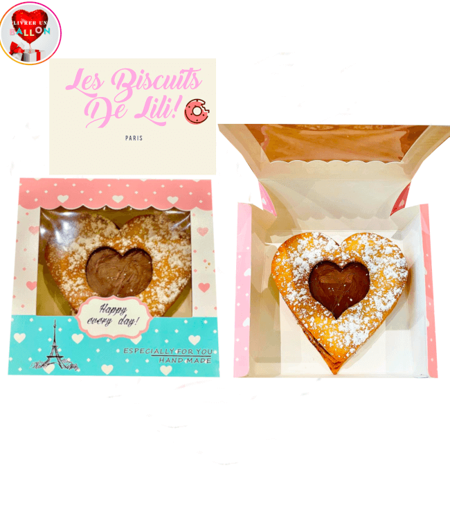 Image 1 Big Biscuits x2 Coeur de Nutella Bio By Les Biscuits de LiLi