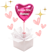 Ballon Cœur Rose Gonflé à l’Hélium texte sur le ballon personnalisable