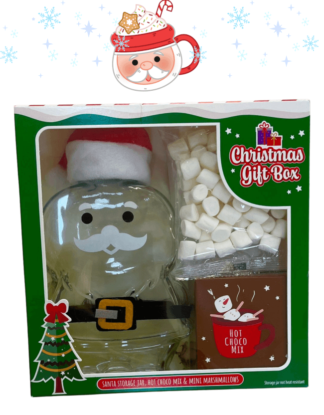 Image 1 Mug Père Noël avec Chocolat à Faire Fondre & Chamallows – Le Cadeau Gourmand et Magique de l’Hiver