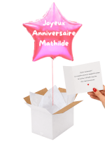 Ballon Étoile Rose Personnalisé – Votre message sur mesure