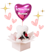 Ballon Cœur Rose “Bonne Fête Maman” ou personnalisable avec le texte de votre choix!