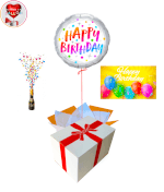 Vignette 1 Ballon Happy Birthday Argent By LIvrer un Ballon