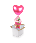 Vignette 1 Bouquet de roses savon +coeur rose