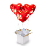 Vignette 1 Bouquet de Ballons 3 cœurs rouges 45cm
