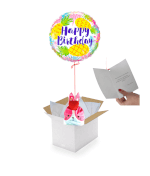 Vignette 1 Ballon Happy Birthday Ananas+Ballotin de Big Fraise Tagada