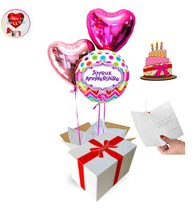 Image 1 Bouquet de Ballons Joyeux Anniversaire By Livrer un Ballon