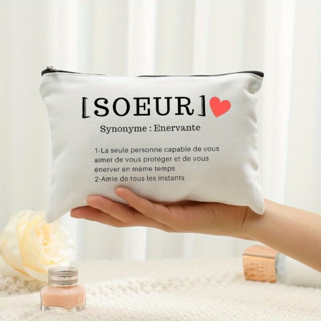 Image 1 Trousse à maquillage pour sœur énervante – Cadeau personnalisé humoristique – Idée site cadeau anniversaire