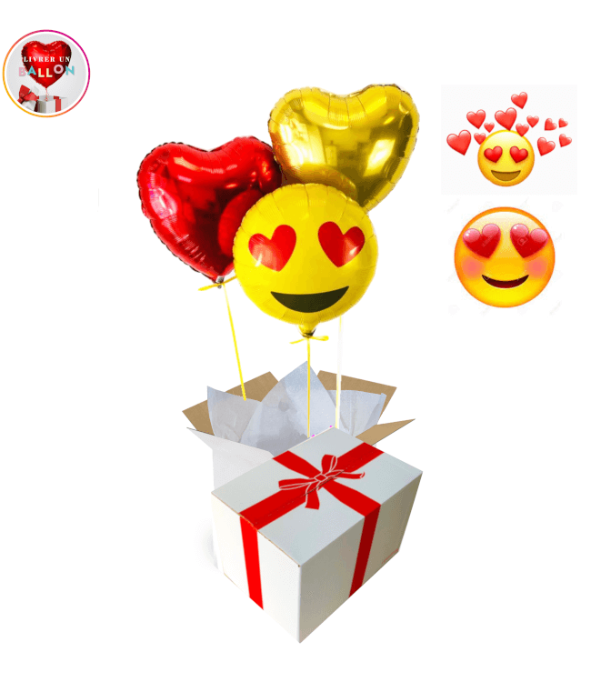 Image 1 Bouquet de Ballons Emoji Coeur By Livrer un Ballon