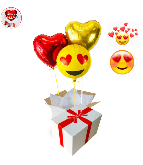 Bouquet de Ballons Emoji Coeur By Livrer un Ballon