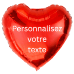 Ballon coeur rouge à personnaliser