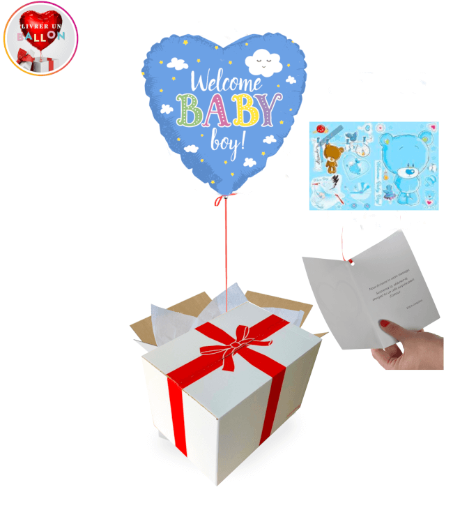 Image 1 Ballon Welcome BaBy Boy! By Livrer un Ballon