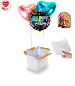 Vignette 1 Bouquet de Ballon Happy Birthday Neon By Livrer un Ballon