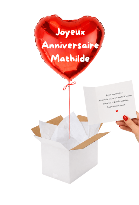 Ballon Cœur Rouge Personnalisé – Votre message sur mesure