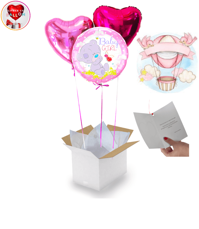 Image 1 Bouquet de Ballon Naissanse Baby Girl By Livrer un Ballon