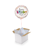 Vignette 1 Ballon Confetti Blanc