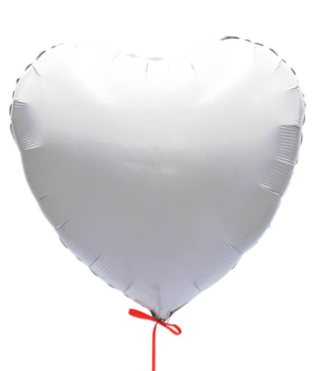 Image 1 Ballon Coeur Blanc