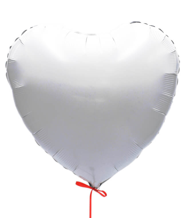 Image 1 White Heart Balloon