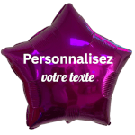 Ballon Etoile violette à personnaliser