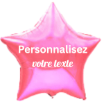 Ballon Etoile rose à personnaliser