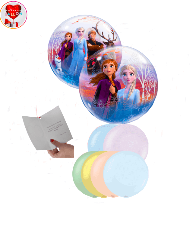 Image 1  Ballon Reine des Neiges 56cm Bubble By Livrer un Ballon
