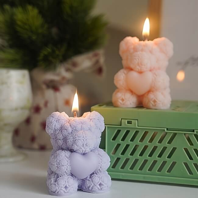 Image 1 Bougie Ours Violet Parfumé
