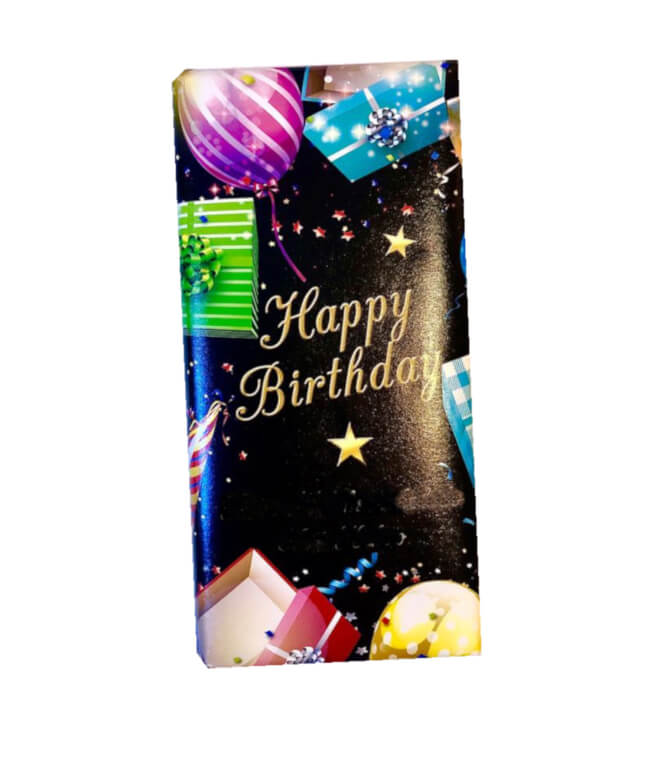 Image 1 Tablette de Chocolat "Happy Birthday" By Livrer un Ballon