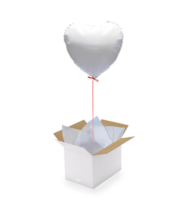 Image 1 White Heart Balloon