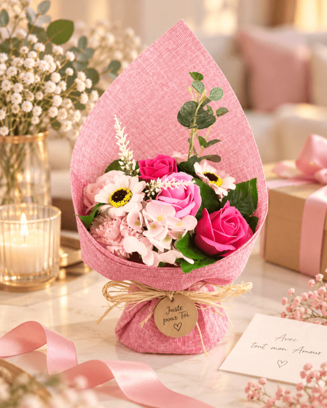 Image 1 Bouquet de Fleurs de Savon de Roses