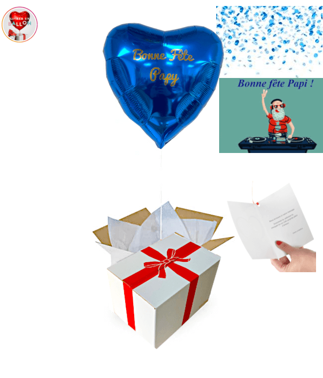 Image 1 Ballon Coeur Bleu à Personnaliser texte libre! By Livrer un Ballon