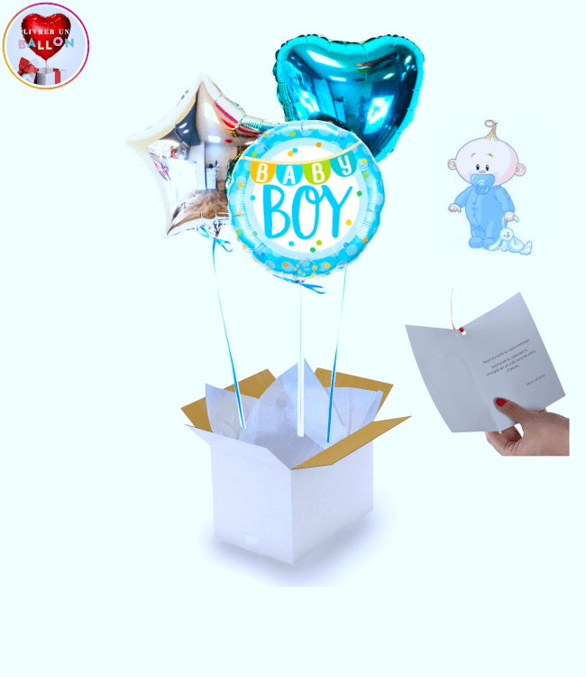 Image 1 Bouquet de Ballon Baby Boy By Livrer un Ballon