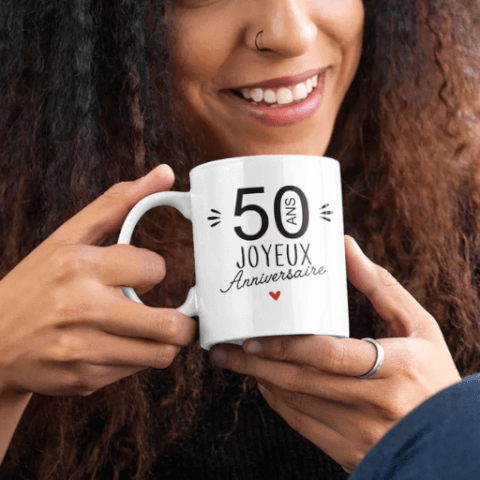 Mug Anniversaire – Âge Personnalisable