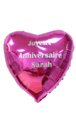 Ballon Coeur Rose à Personnaliser By Livrer un Ballon