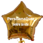 Ballon étoile dorée à personnaliser