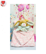 Vignette 1 Doudou Lapin rose Couverture By Livrer un Ballon