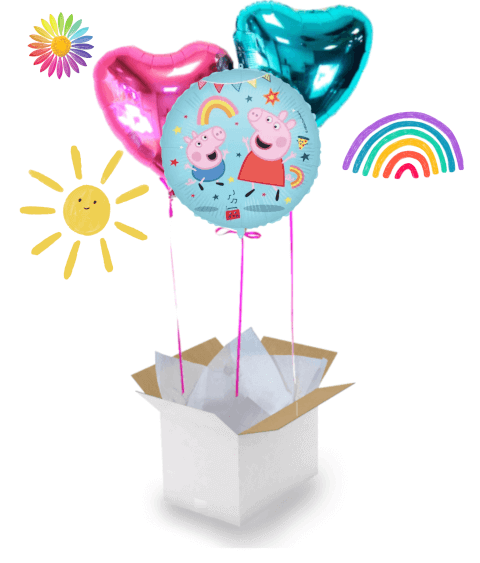 Bouquet de Ballons Peppa Pig Personnalisable – Une Surprise Amusante et Unique