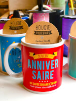 Vignette 1 Mug Bougie Anniversaire