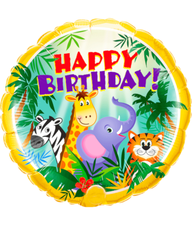 Image 1 Ballon Happy Birthday Safary