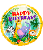 Ballon Happy Birthday Safary