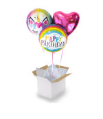 Vignette 1 Bouquet birthday Licorne coeur rose