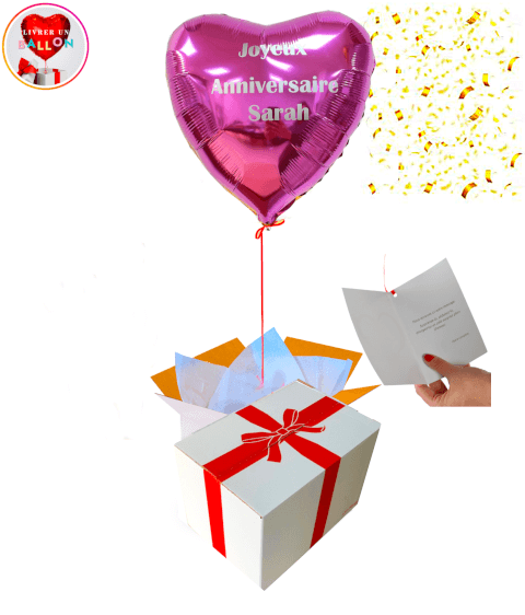 Ballon Coeur Rose à Personnaliser By livrer un ballon