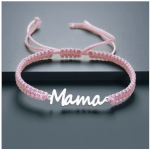 Vignette 1 Bracelet « Mama » Rose Tressé